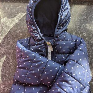 GIRLS BLUE WHITE POLKA DOT JACKET